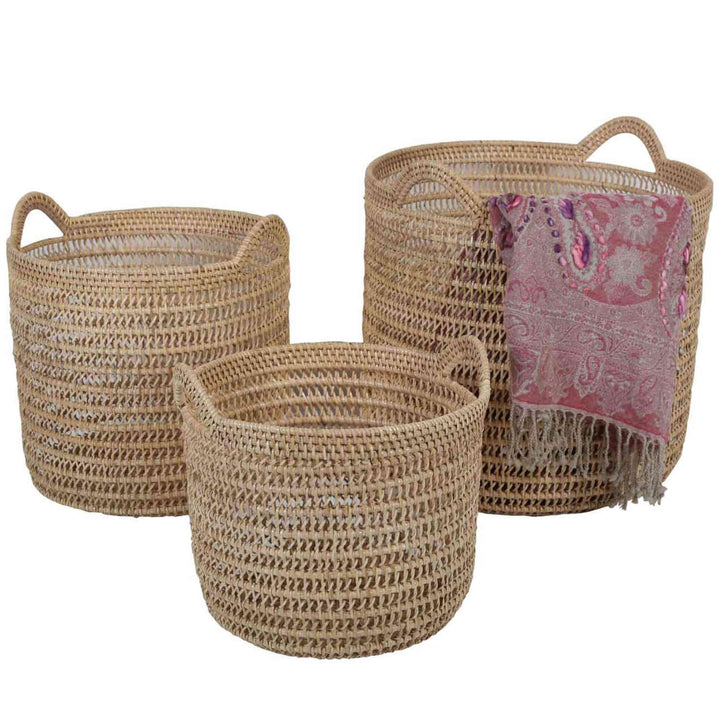 Cesta de ratán Eda natural con asa