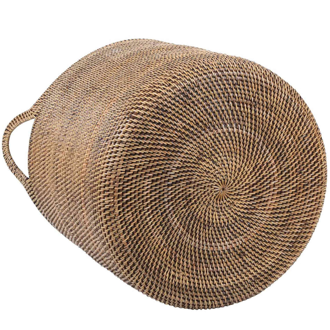 Cesta de ratán Elie marrón con asa
