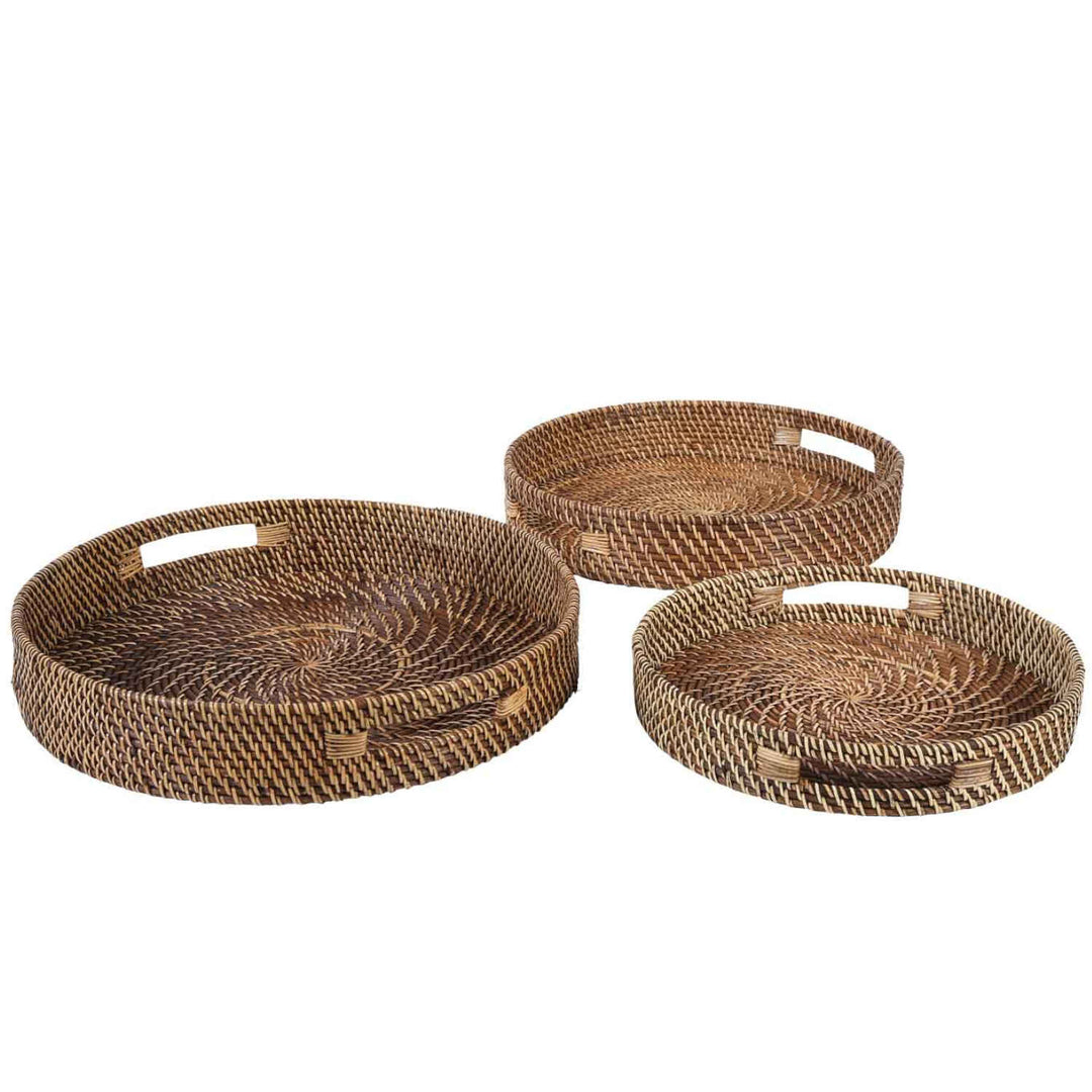 Bandeja de ratán Bea redonda