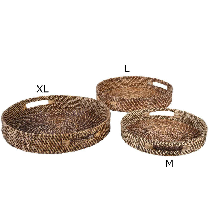 Bandeja de ratán Bea redonda