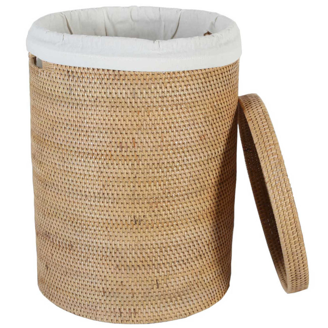 Cesto para la ropa sucia Cleo de ratán natural