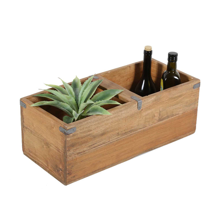 Caja de madera de teca Enzo, juego de 3