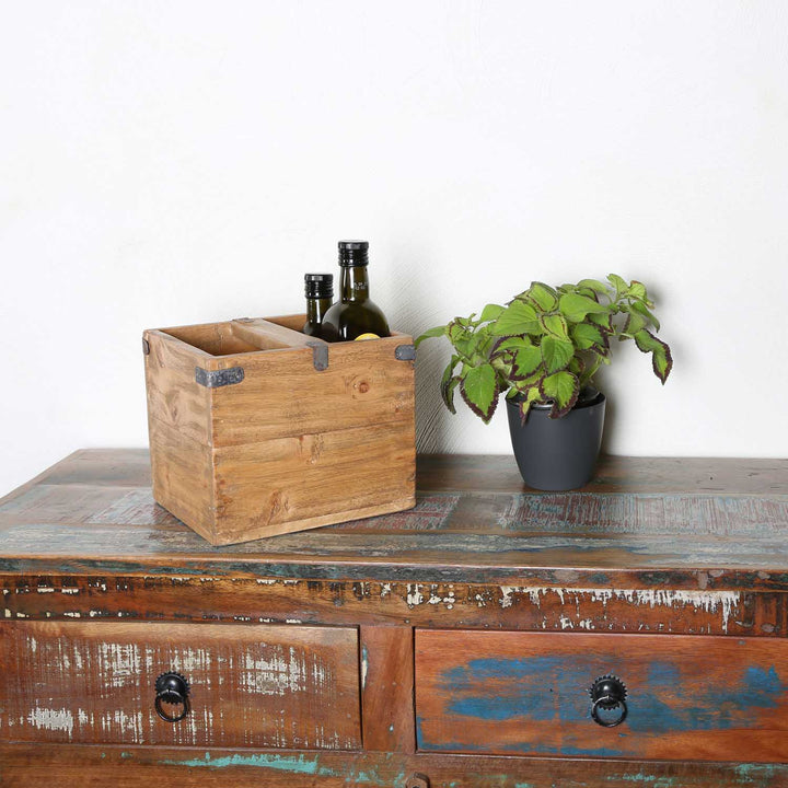 Caja de madera de teca Enzo, juego de 3