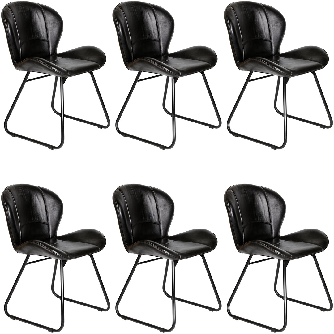 Silla de cuero negro