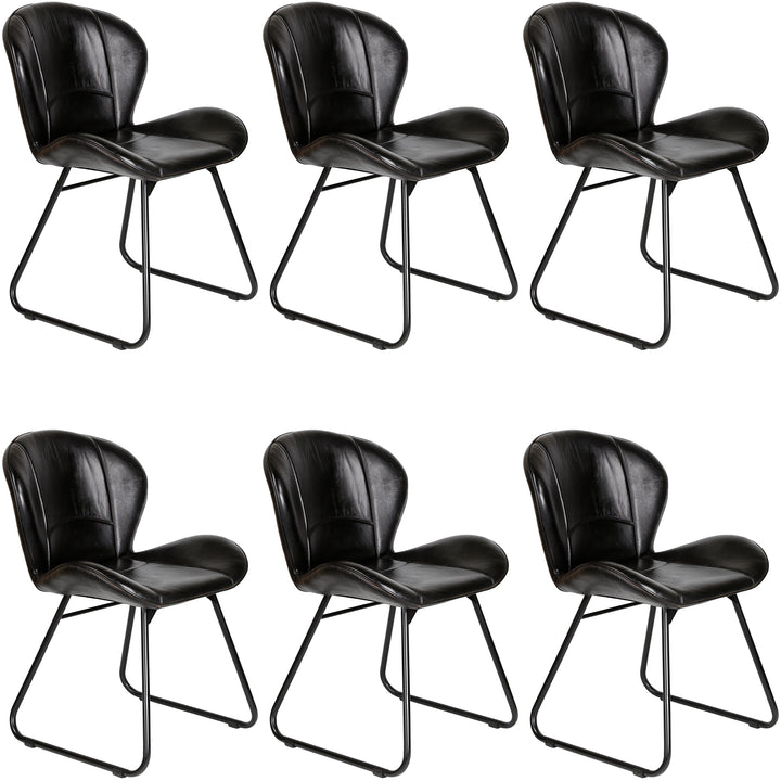 Silla de cuero negro