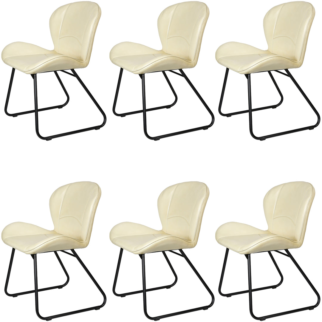 Silla de cuero beige