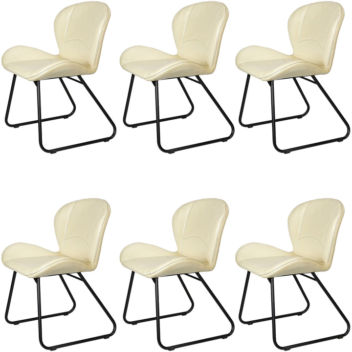 Silla de cuero beige