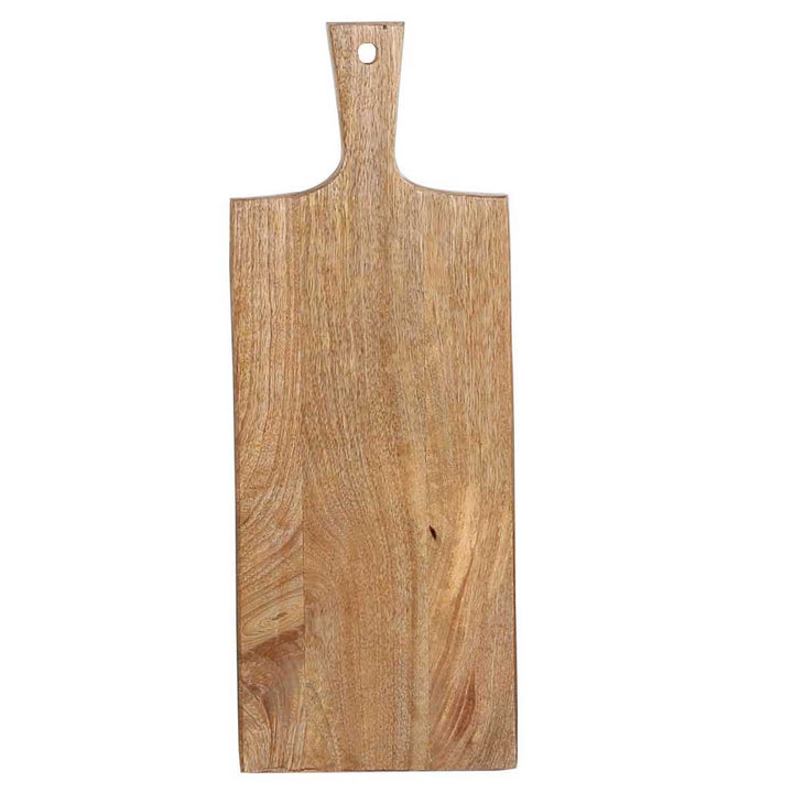 Tabla de servir de madera de 52 cm de largo con asa