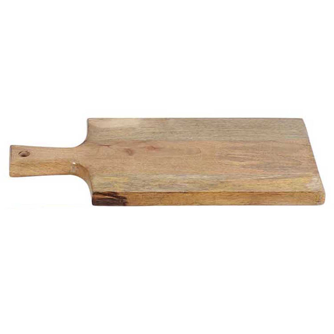 Tabla de servir de madera de 40 cm de largo con asa