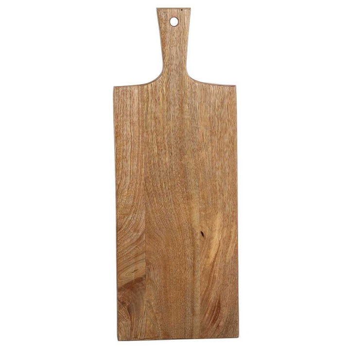 Tabla de servir de madera de 65 cm de largo con asa