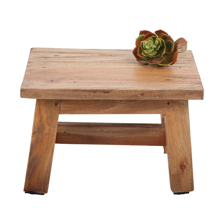 Taburete de madera de teca Adamo