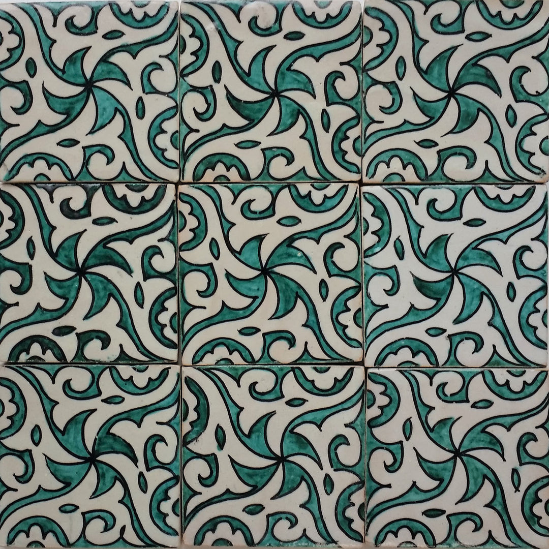 Azulejo pintado a mano - estilo casa de campo