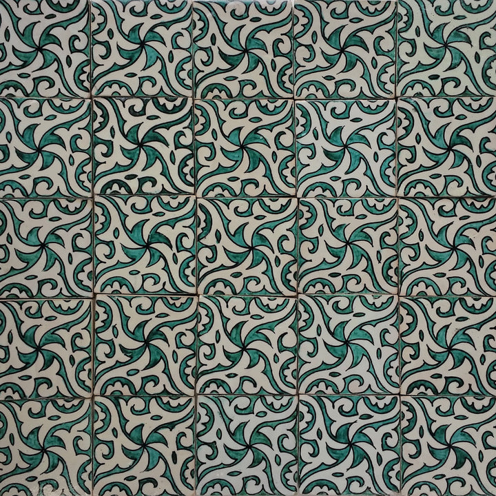 Azulejo pintado a mano - estilo casa de campo