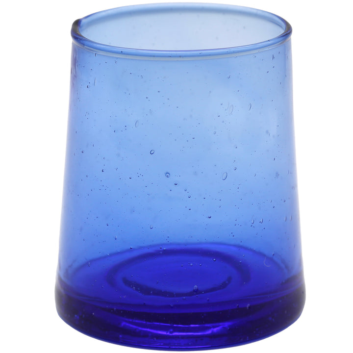 Kräftig blaue Cocktailgläser – konisch geformt, mundgeblasen und stabil
