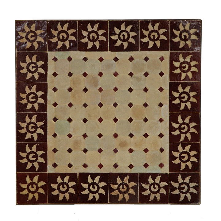 Mesa mosaico para sofá 60x60 Burdeos-Sol
