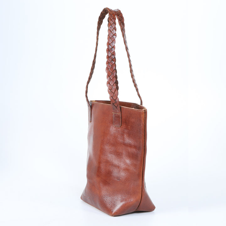 Bolso de piel para mujer Delia marrón