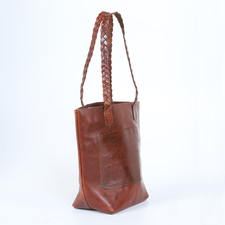Bolso de piel para mujer Delia marrón