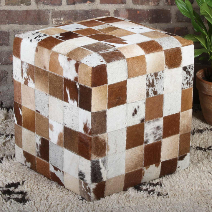 Taburete Patchwork Fur Jaspal