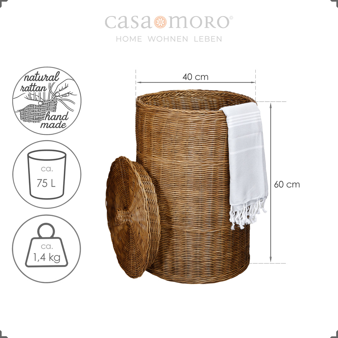Cesta de almacenamiento con tapa – 75 l