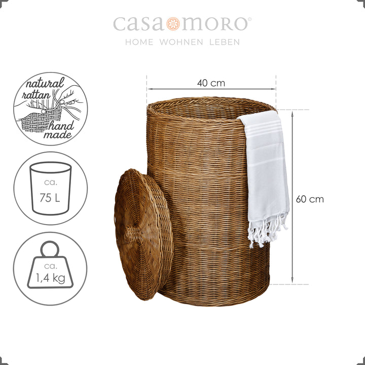 Cesta de almacenamiento con tapa – 75 l