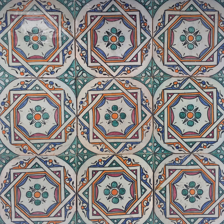 Azulejo pintado a mano Samia 10x10