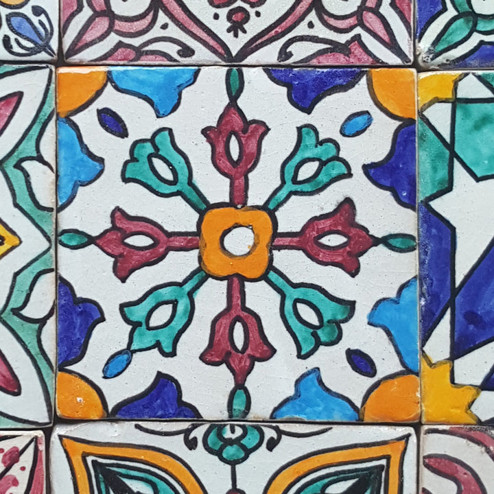 Azulejos pintados a mano, mezcla de colores