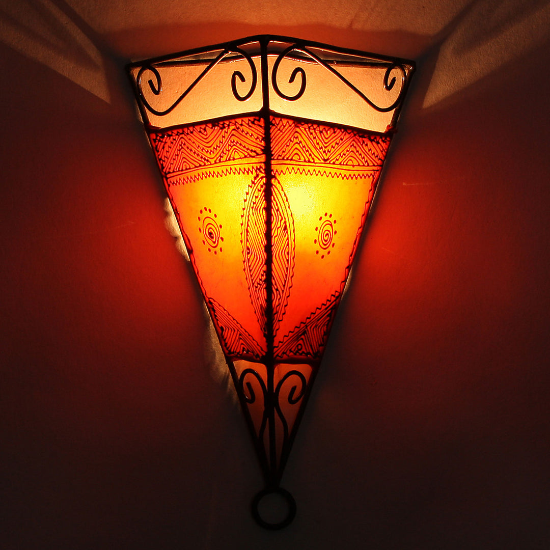 Lámpara de pared de cuero Emrah Naranja