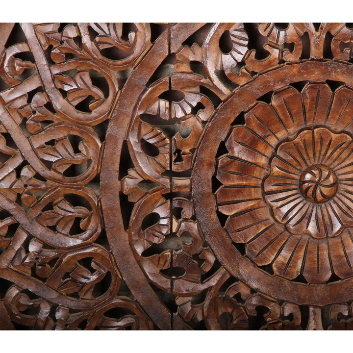 Mandala indio de madera Hossam