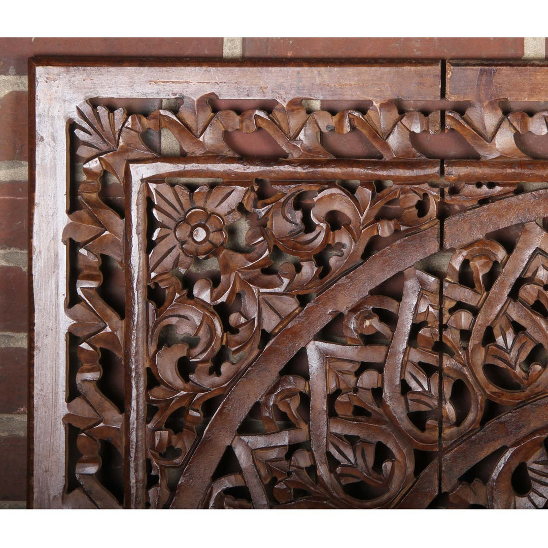 Mandala indio de madera Hossam