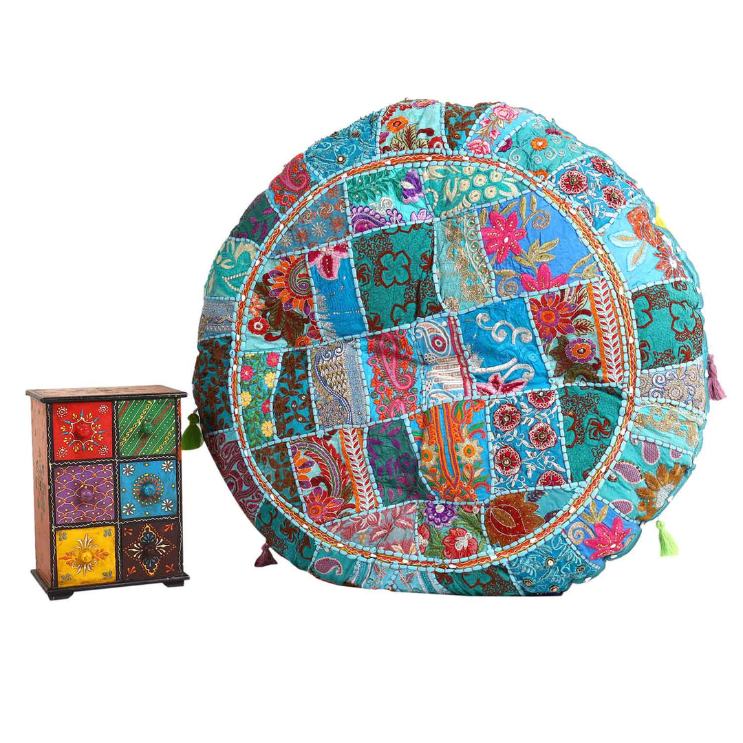 Cojín de yoga patchwork Lali grande