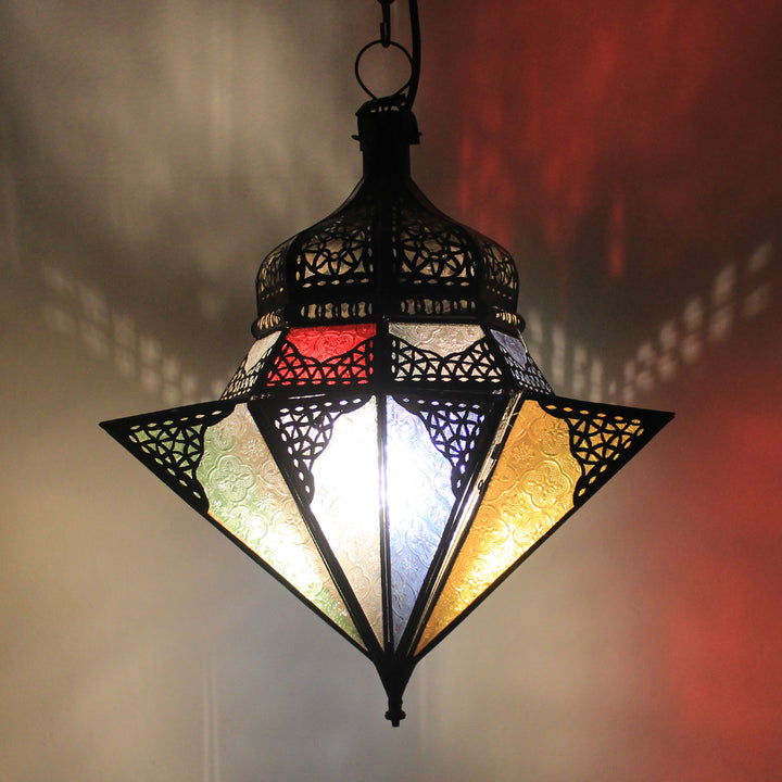 Lámpara colgante Jawhara multicolor