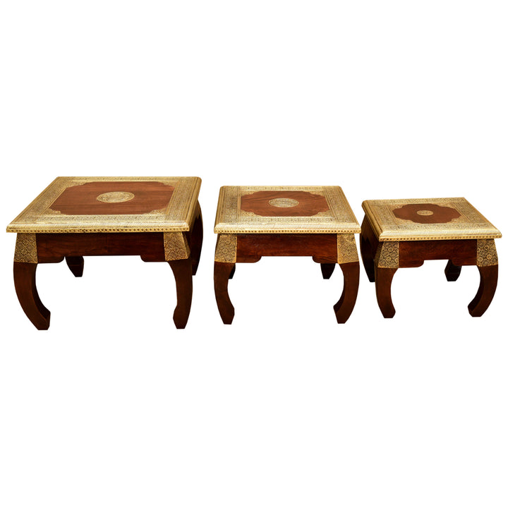 Mesitas auxiliares orientales Opium, juego de 3