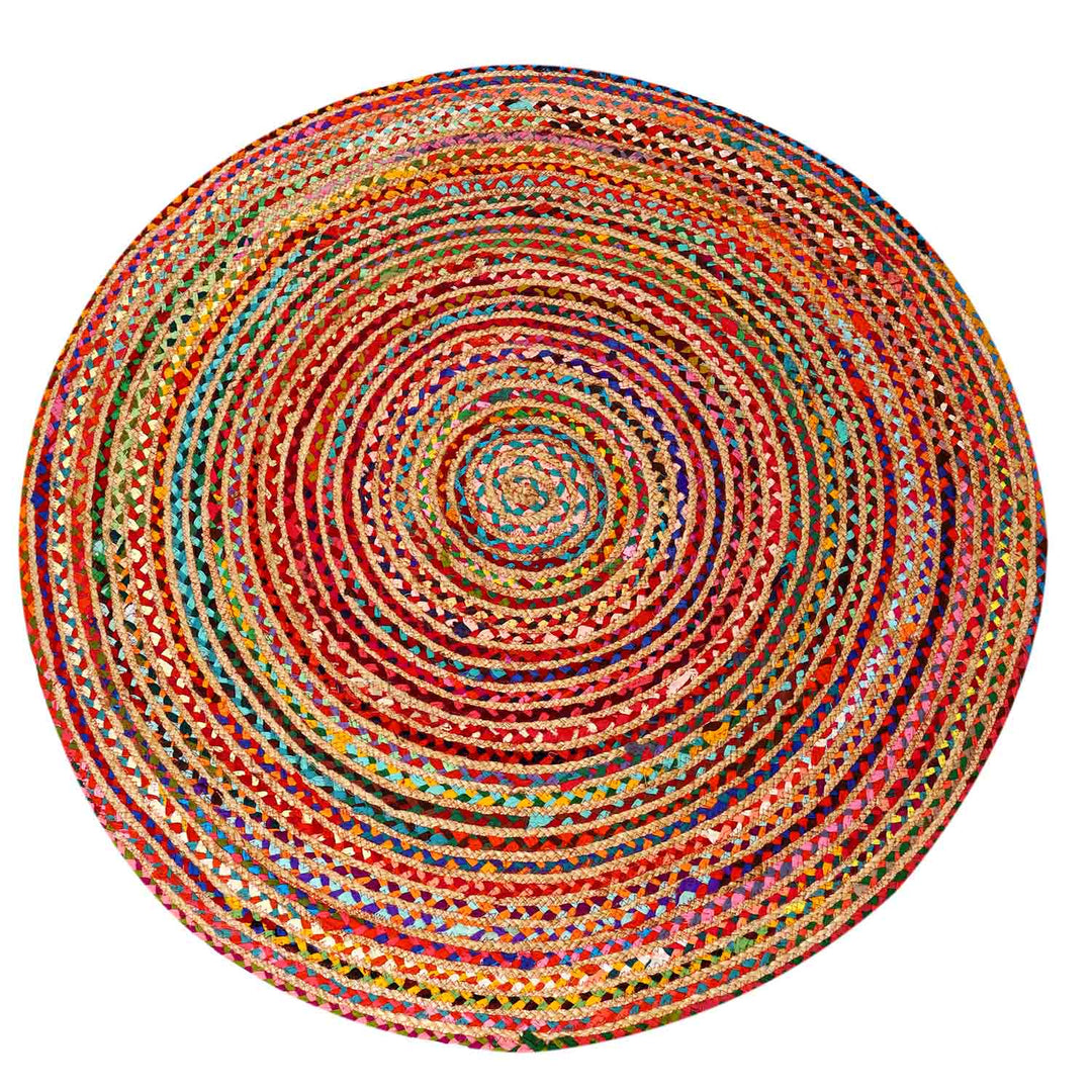 Alfombra de yute Tamani multicolor