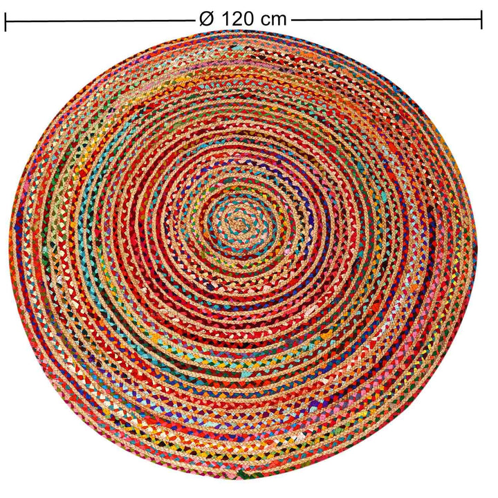 Alfombra de yute Tamani multicolor