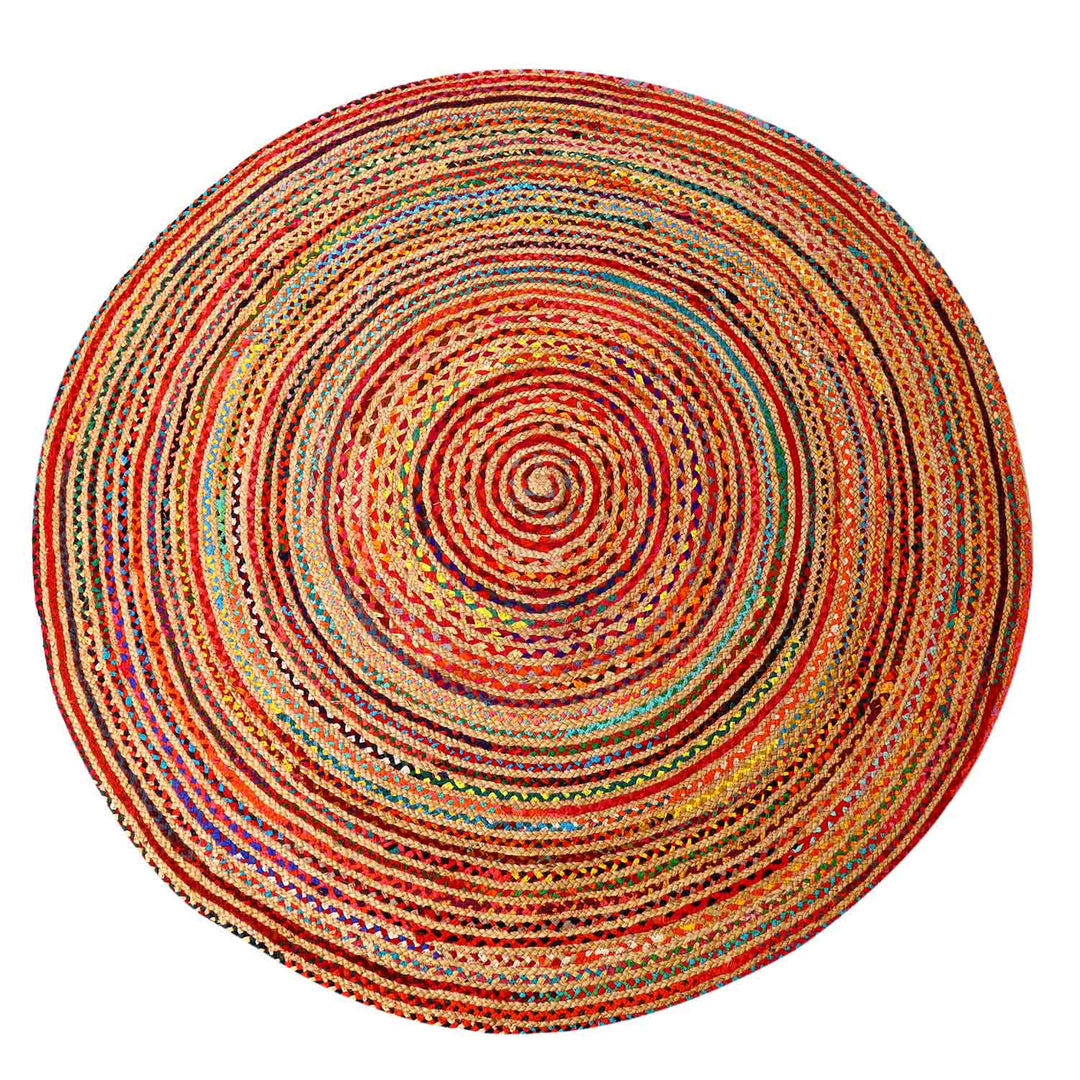 Alfombra de yute Tamani multicolor