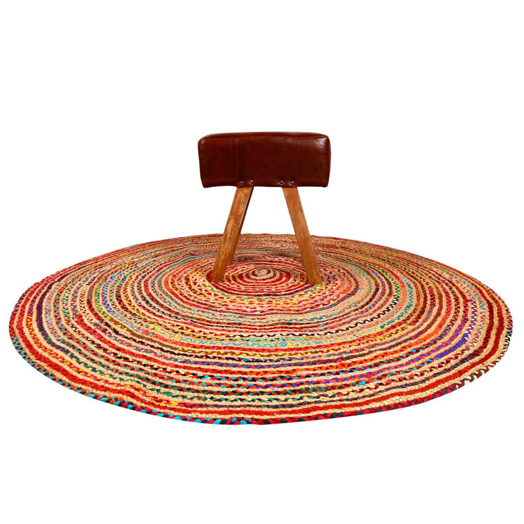 Alfombra de yute Tamani multicolor