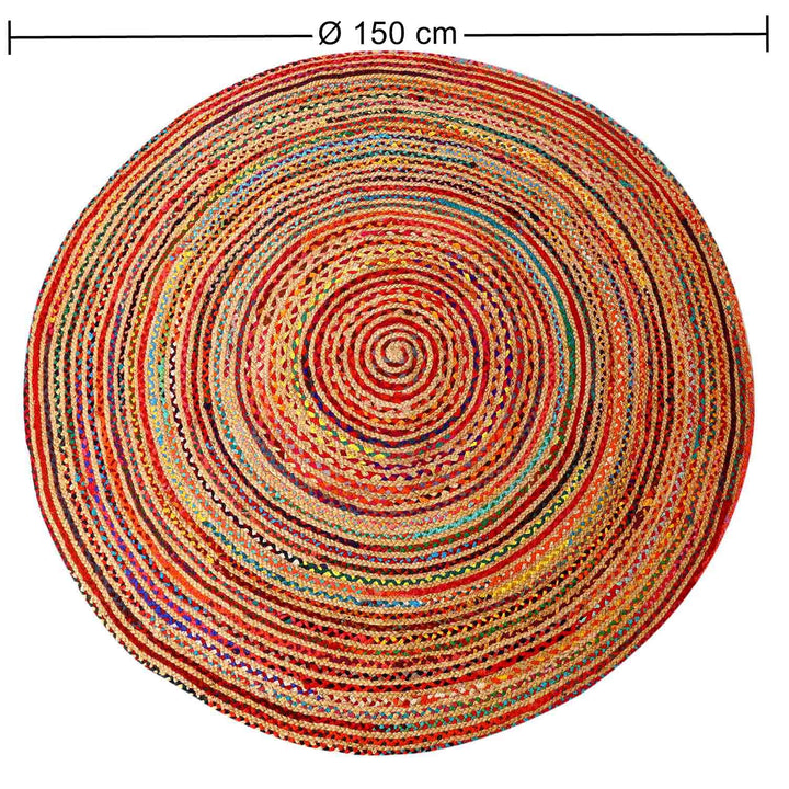 Alfombra de yute Tamani multicolor