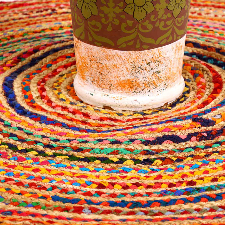 Alfombra de yute Tamani multicolor