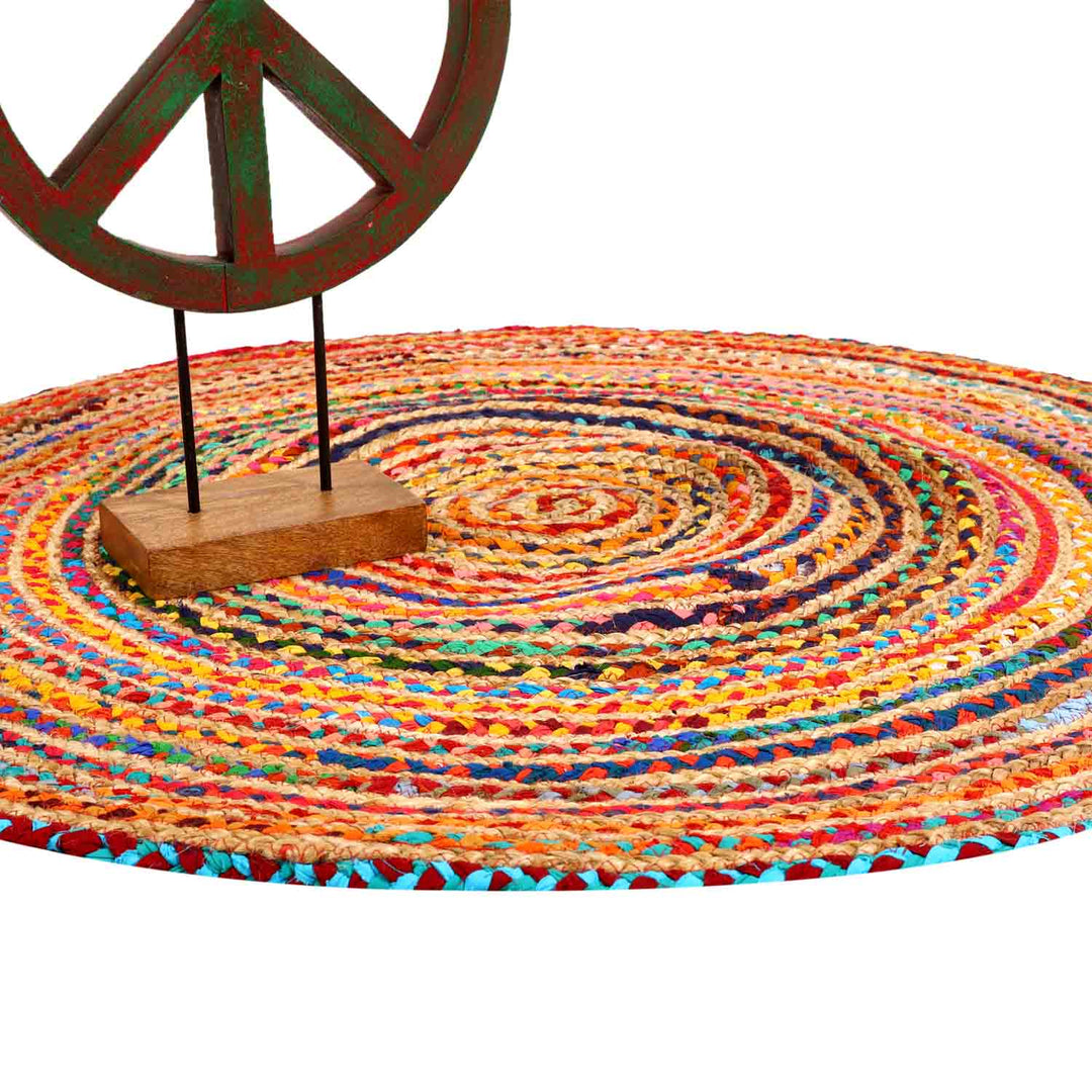 Alfombra de yute Tamani multicolor