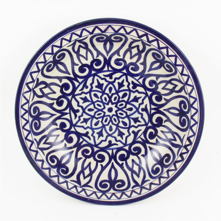 Cuenco de cerámica pintado a mano de Marruecos F012