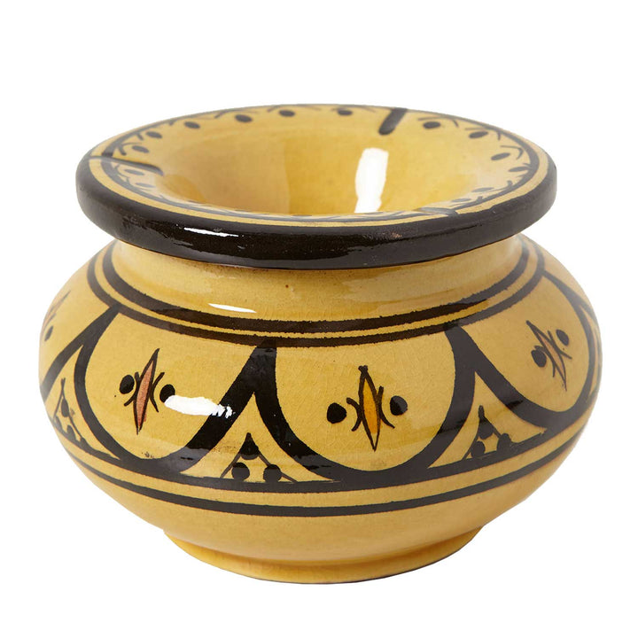 Cenicero de cerámica amarillo