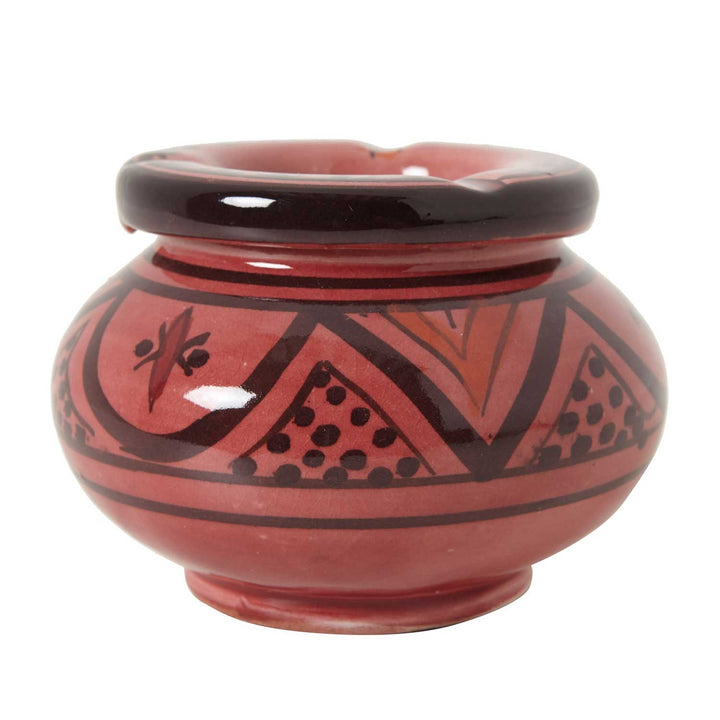 Cenicero de cerámica rojo