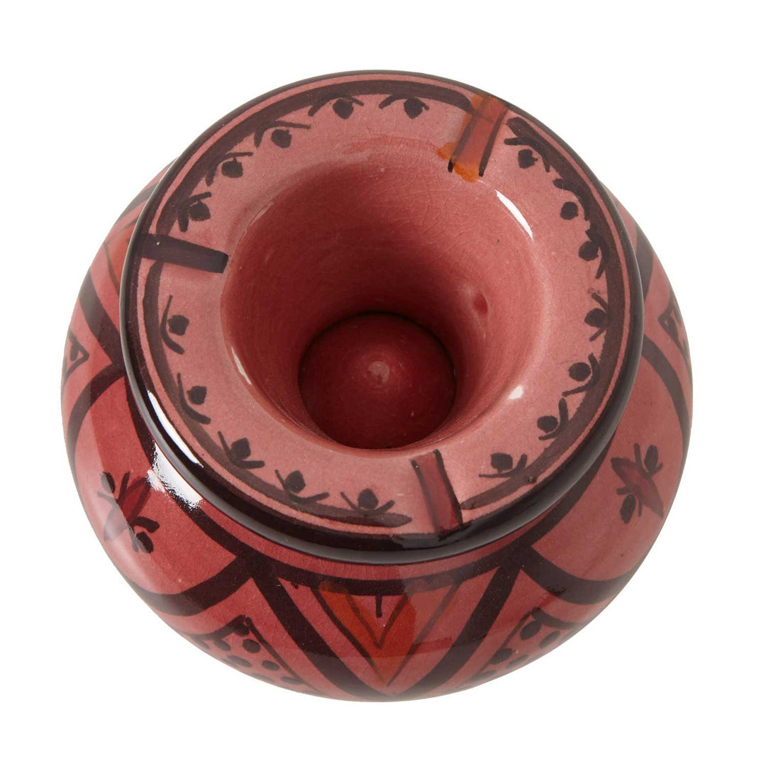 Cenicero de cerámica rojo