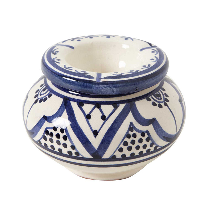 Cenicero de cerámica blanco