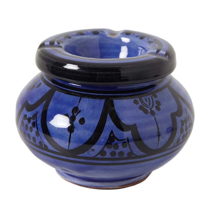 Cenicero de cerámica azul