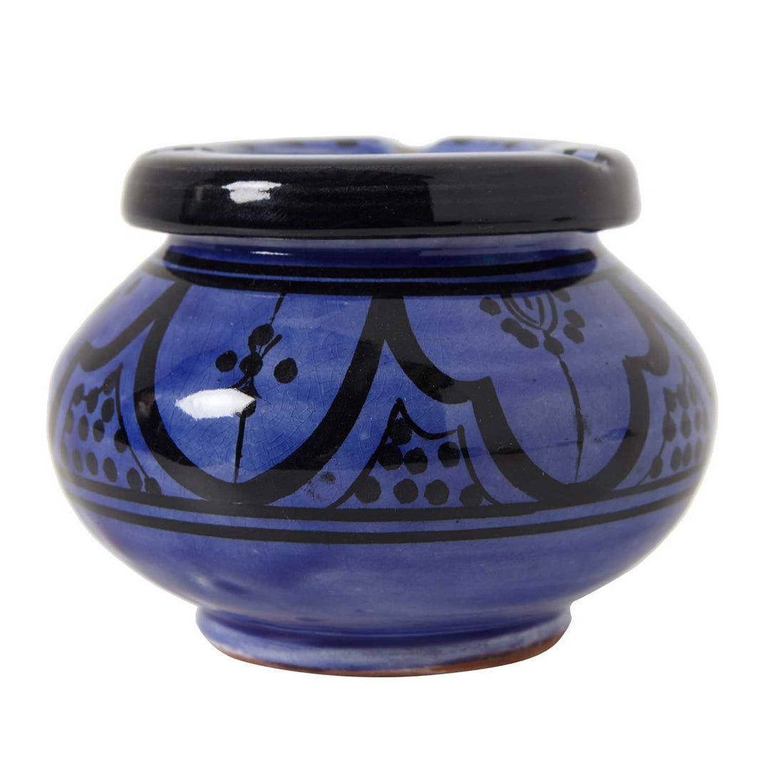 Cenicero de cerámica azul
