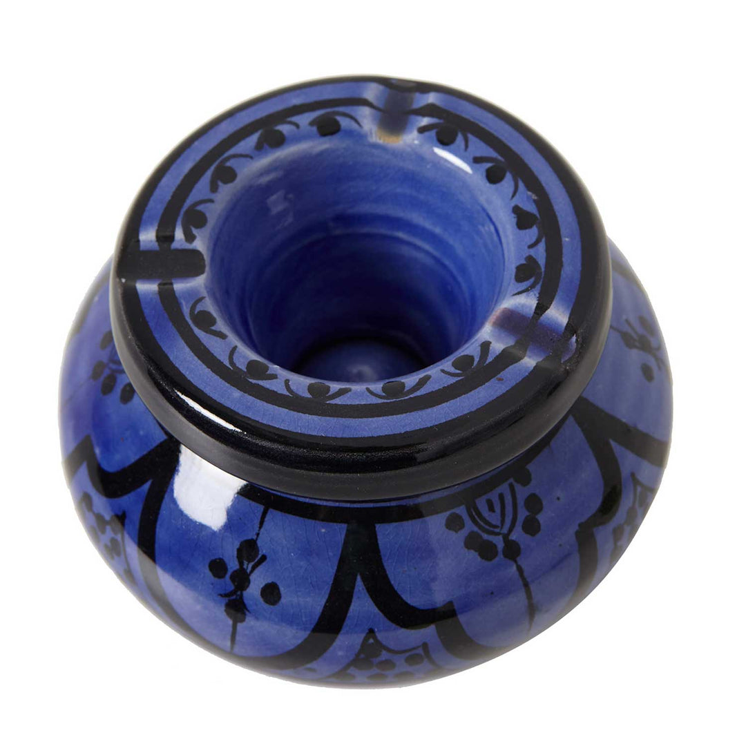 Cenicero de cerámica azul