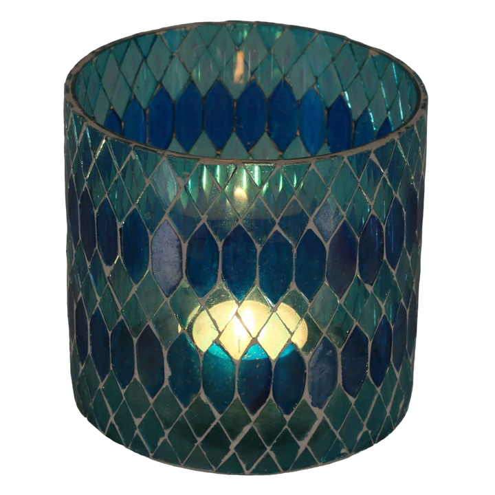 Farol mosaico marroquí Rayan azul claro