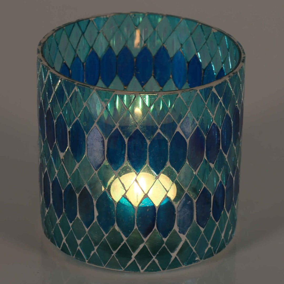 Farol mosaico marroquí Rayan azul claro