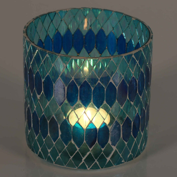 Farol mosaico marroquí Rayan azul claro
